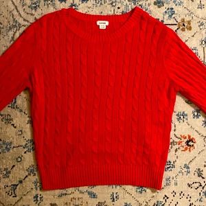 Garage red cable-knit sweater